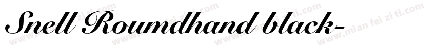 Snell Roumdhand black字体转换